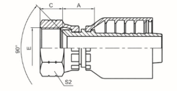 美制SAE内螺纹90°内锥面 SAE J513